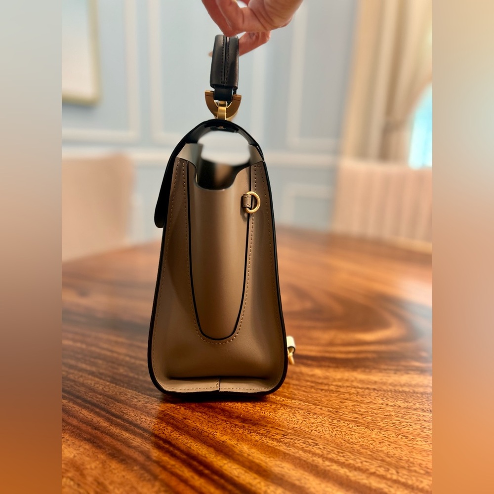 Zac Posen Eartha ColorBlock Black & Cream Convertible Satchel EUC SOLD OUT Every - Picture 13 of 17